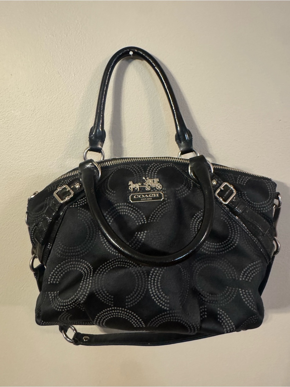 Coach Black Signature Dome Satchel